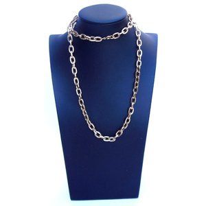 Chunky Gold Tone Cable Chain Necklace 31"